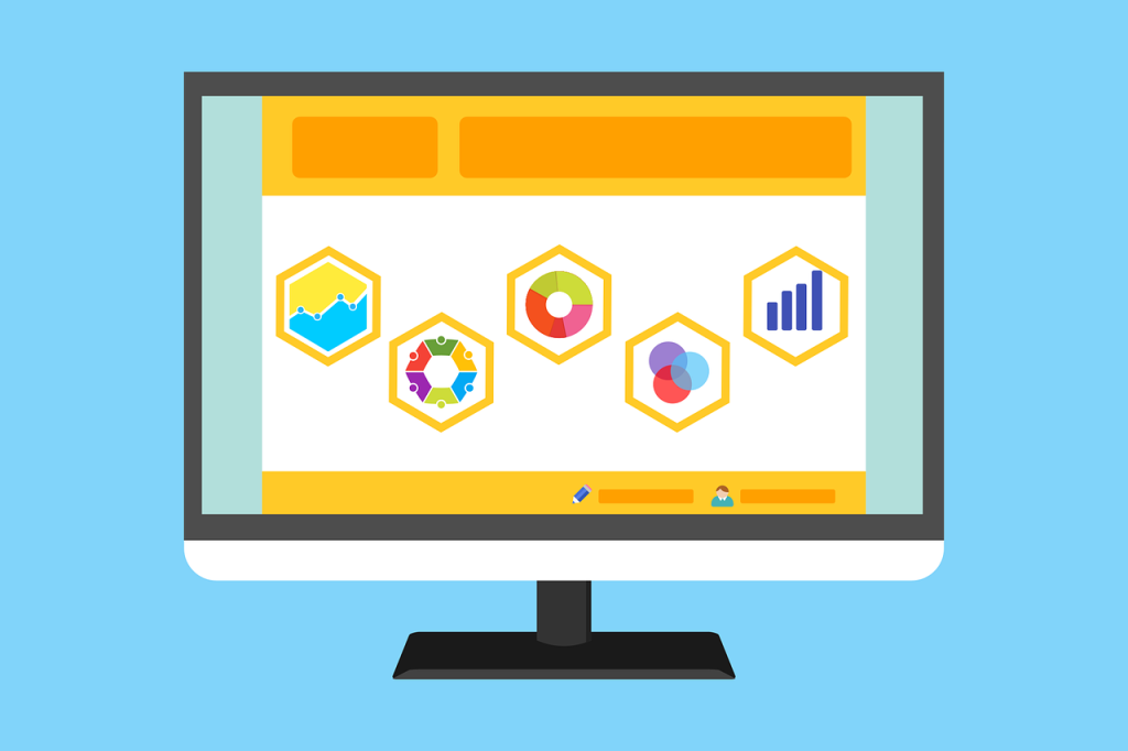 Free statistic survey website vector