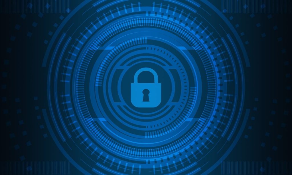 Free cyber security technology network illustration